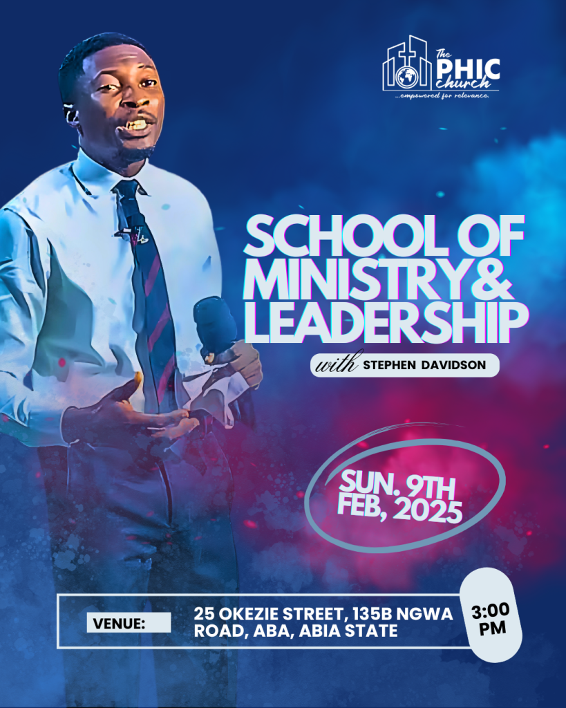 The PHIC Church: Logo and Brand Identity Guide 6 SCHOOL OF MINISTRY& LEADERSHIP