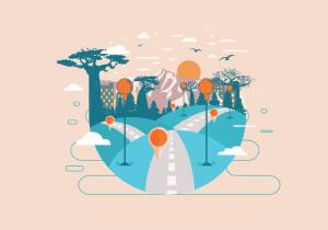 Picture of roads for a journey