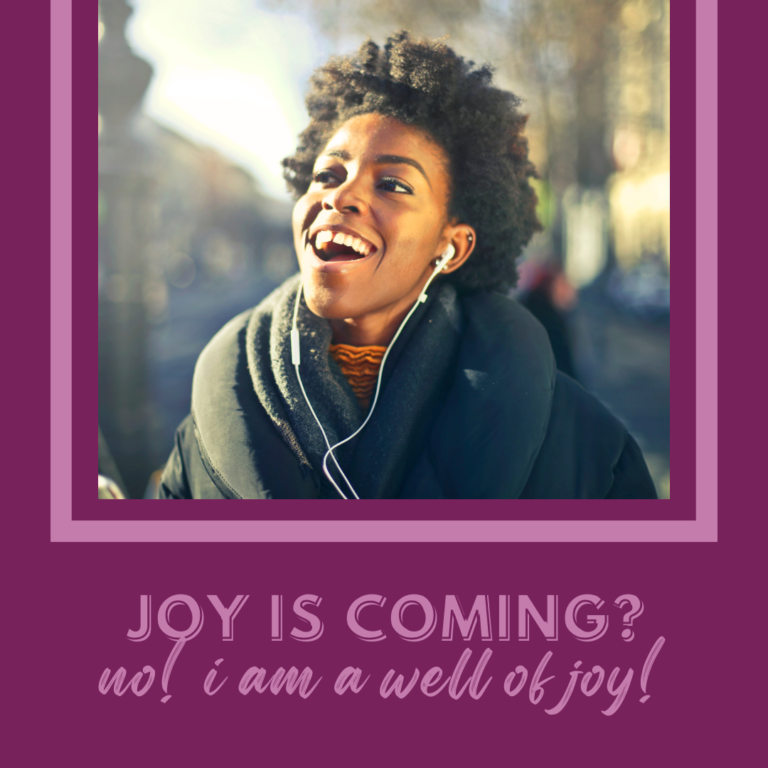 Joy is coming; Is it? joy