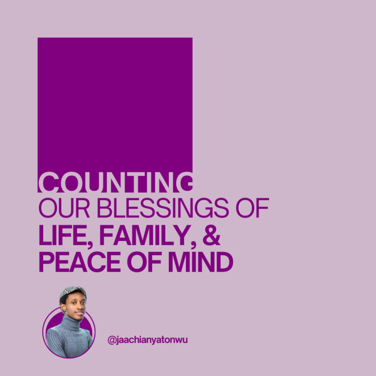 Counting Our Blessings: Life, Family, and Peace of Mind Counting Our Blessings: Life, Family, and Peace of Mind
