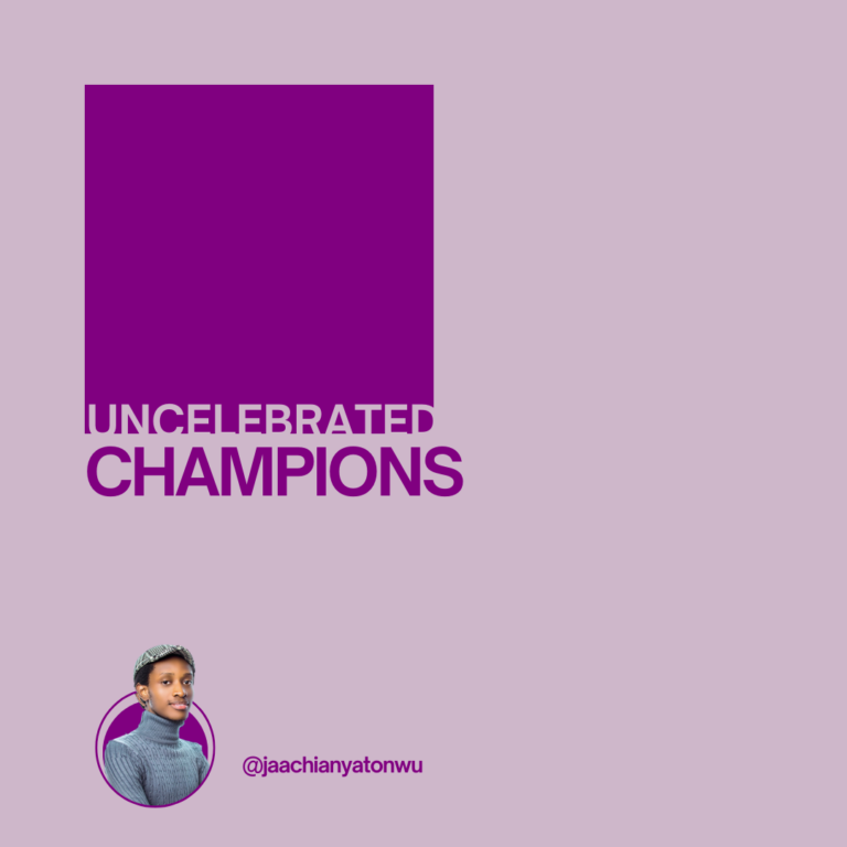 Sometimes I Feel Like A Pig: The Tale of Uncelebrated Champions Uncelebrated Champions