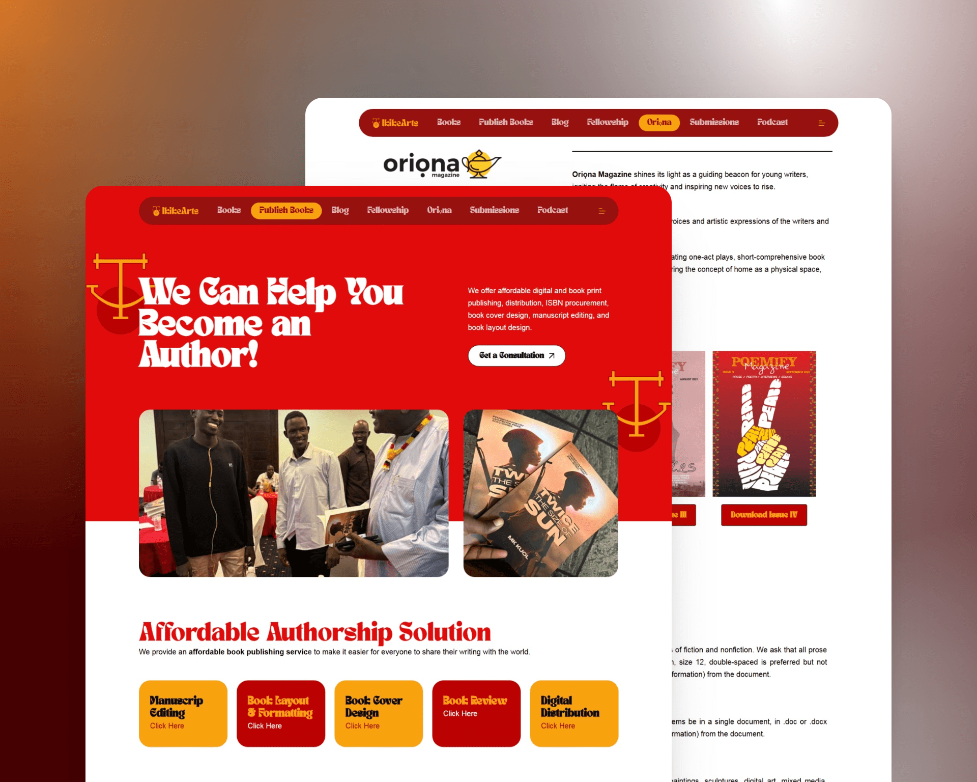 Ikike Arts website designed by Jaachimma Anyatonwu