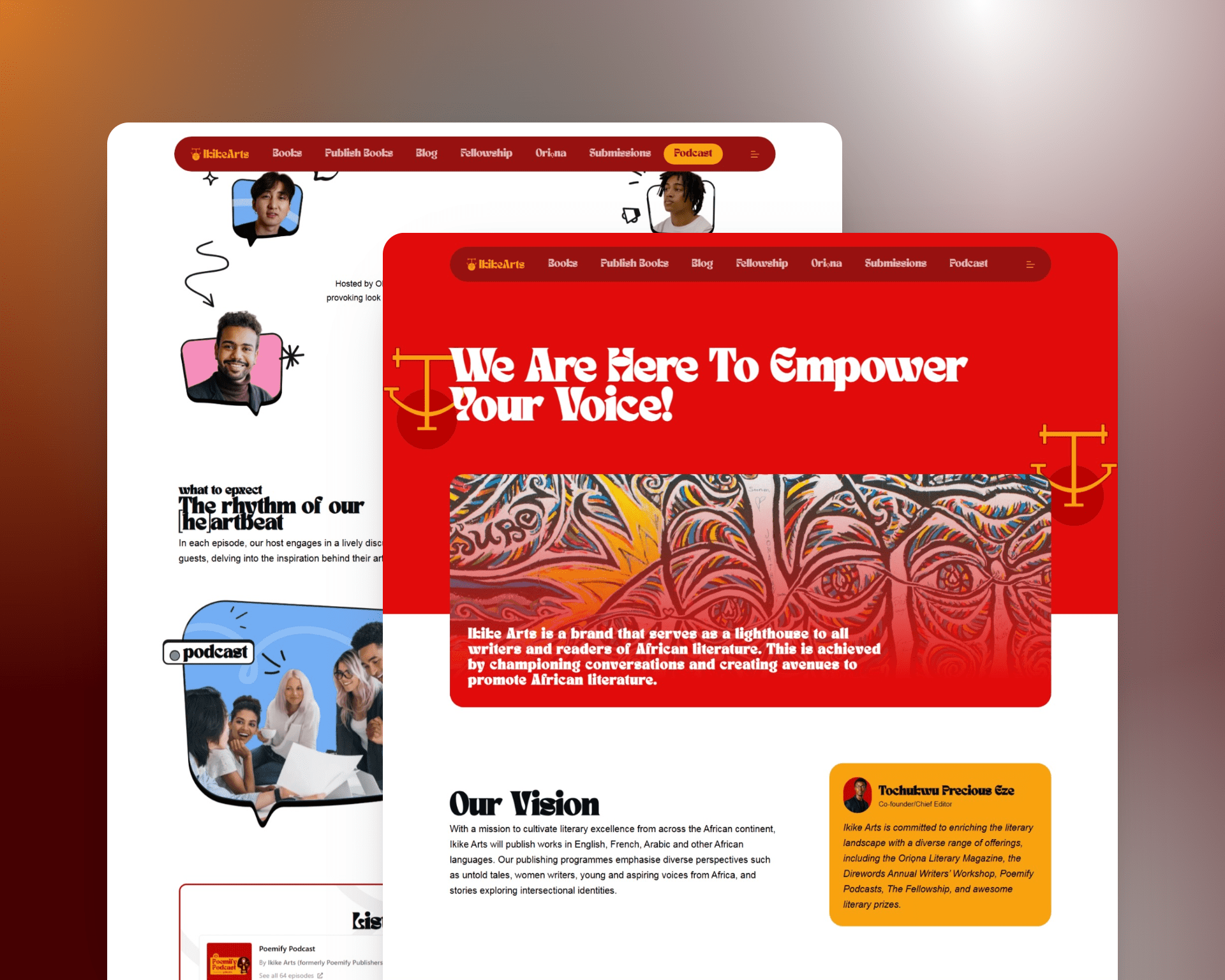 Ikike Arts website designed by Jaachimma Anyatonwu