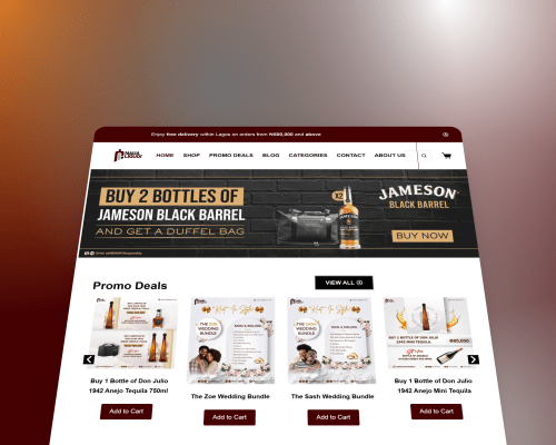 Website redesign for Naija Liquor