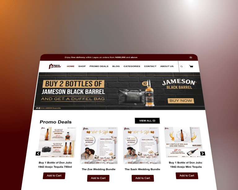 eCommerce Website Redesign for Naija Liquor Website redesign for Naija Liquor